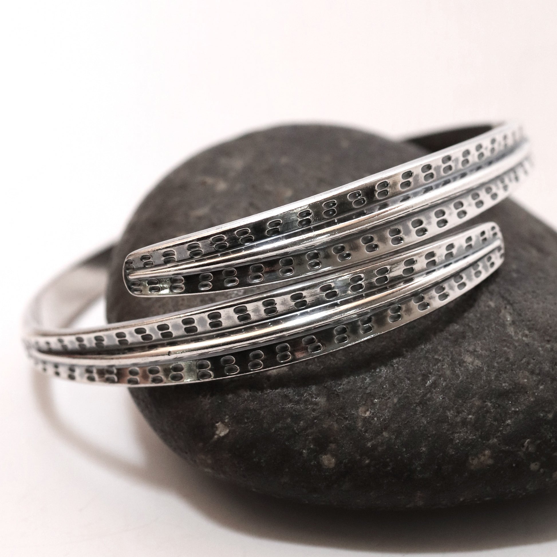 Vintage David Andersen Jewelry | Viking Saga Overlapping Bands Bangle Bracelet Denmark
