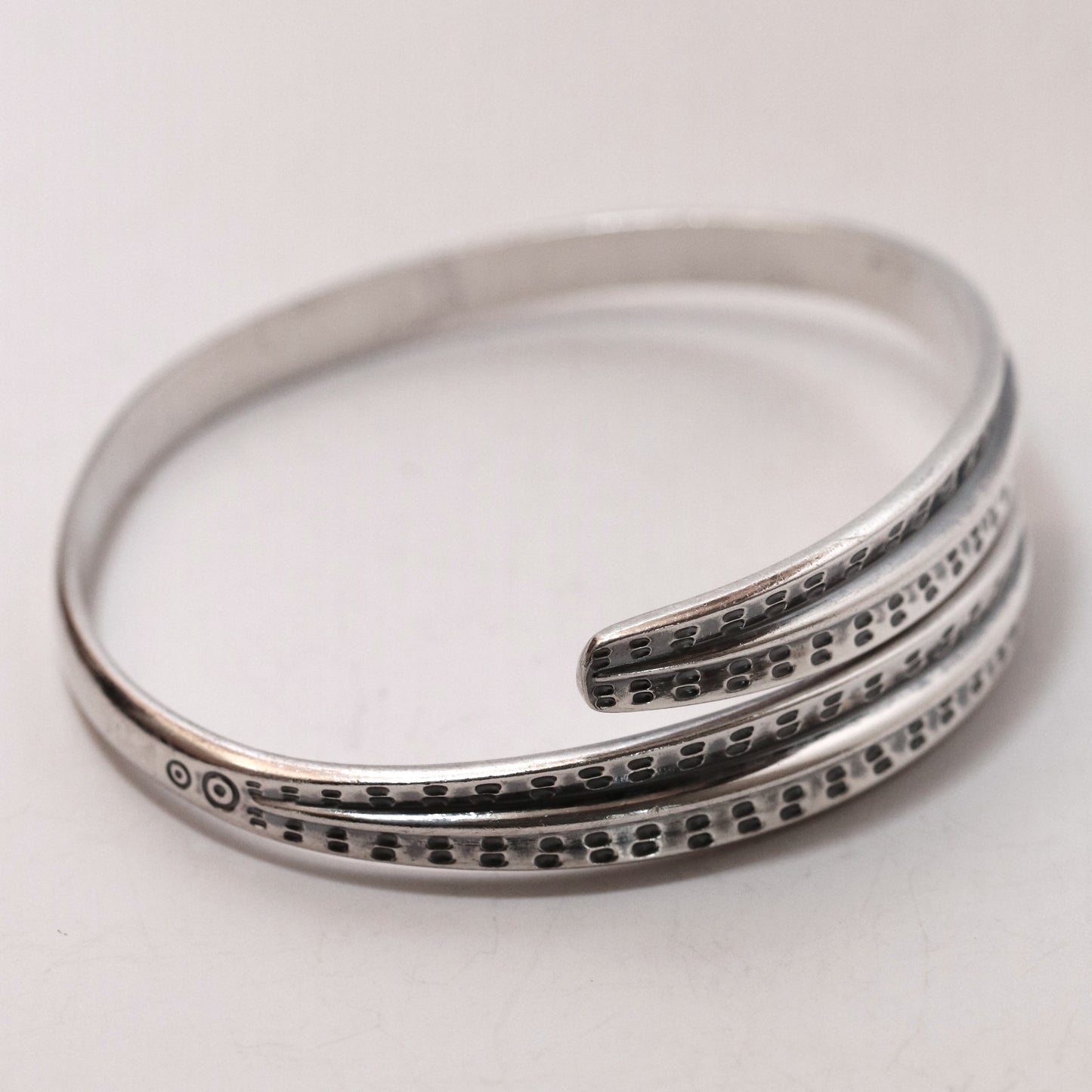 Vintage David Andersen Jewelry | Viking Saga Overlapping Bands Bangle Bracelet Denmark