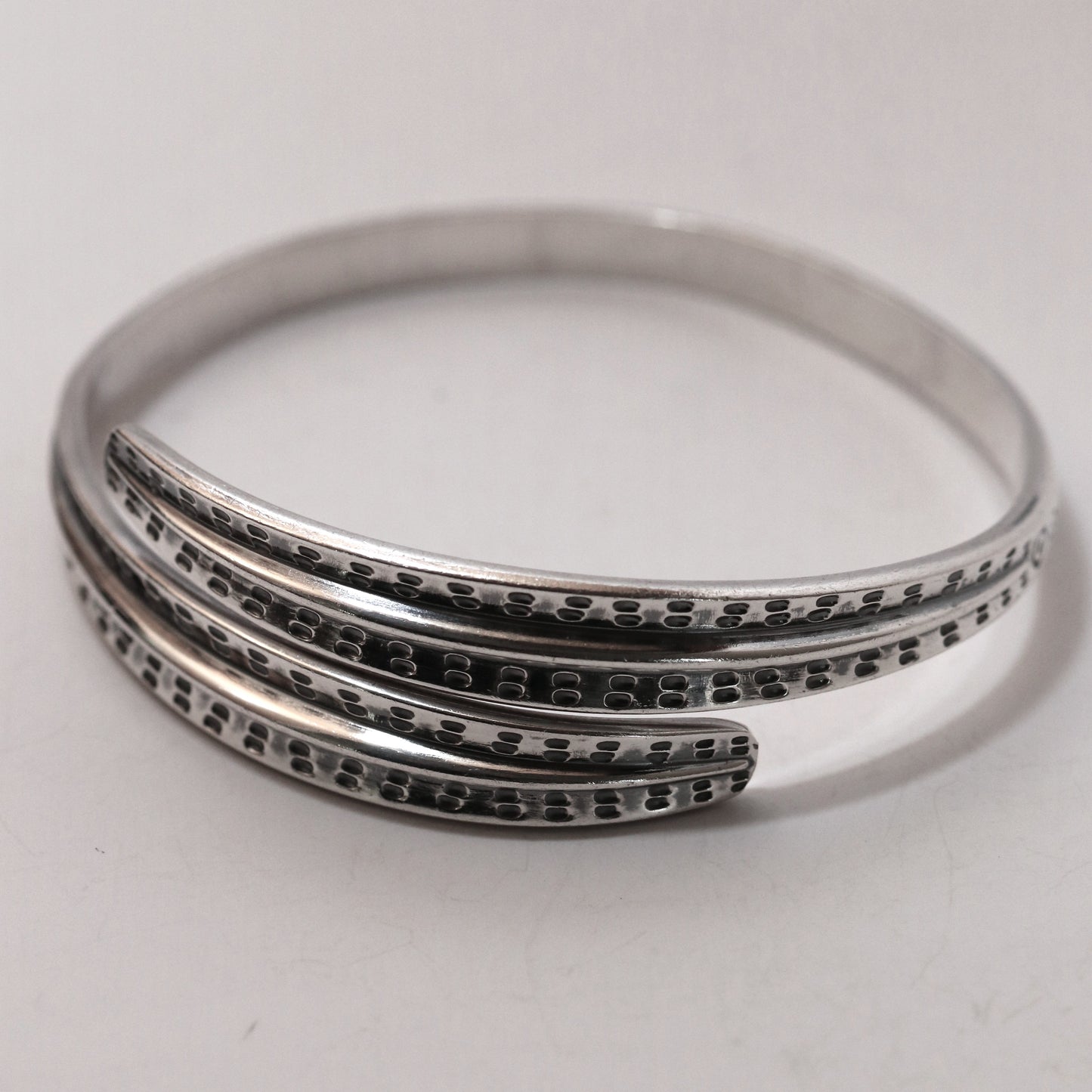 Vintage David Andersen Jewelry | Viking Saga Overlapping Bands Bangle Bracelet Denmark