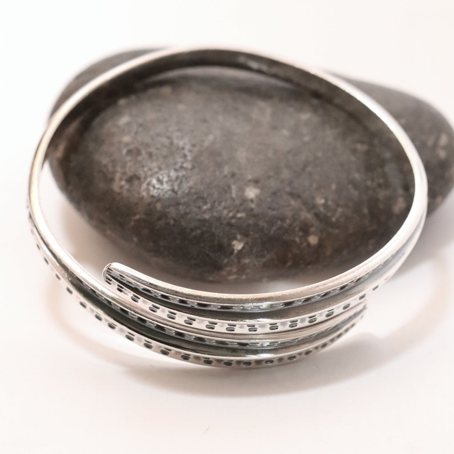 Vintage David Andersen Jewelry | Viking Saga Overlapping Bands Bangle Bracelet Denmark