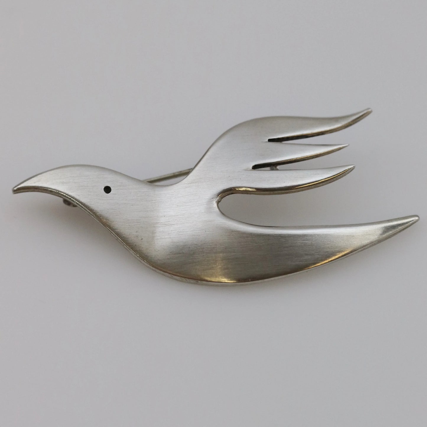 Vintage E Dragsted Jewelry | Modernist Peace Dove Brooch Denmark