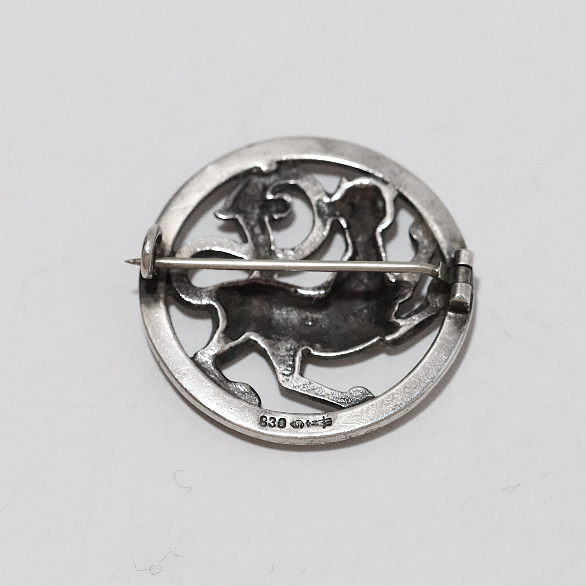 Vintage David Andersen Jewelry | Historic Lion Motif Brooch Norway