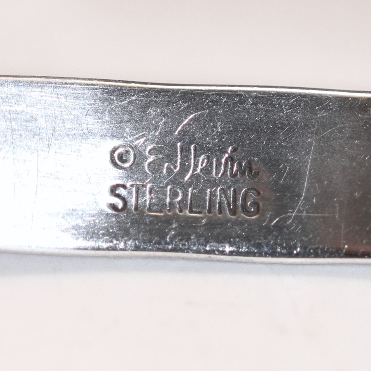 Vintage Ed Levin Silver Jewelry | Art Deco Patterned Cuff Bracelet