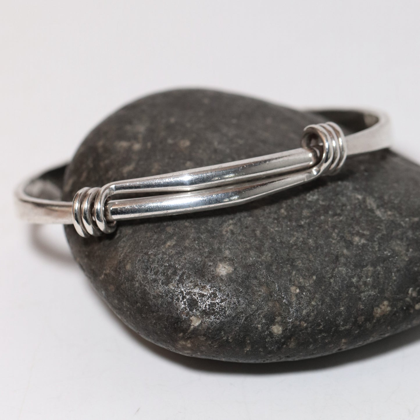 Vintage Ed Levin Silver Jewelry | Heavy Grand Signature Bracelet