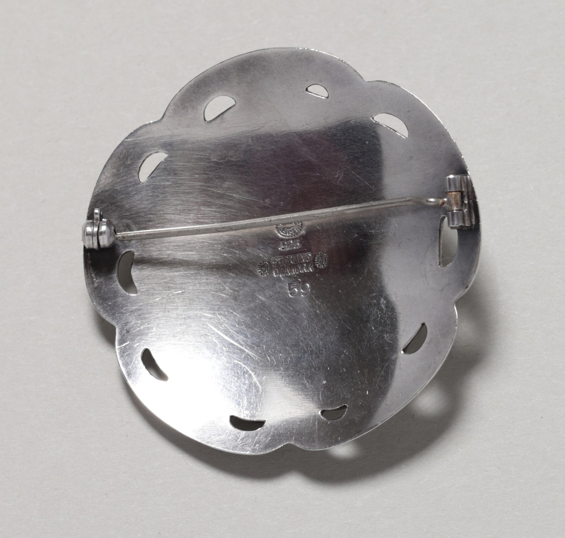 Vintage Georg Jensen Jewelry | Art Nouveau Silver Cabochon Rare Brooch 59