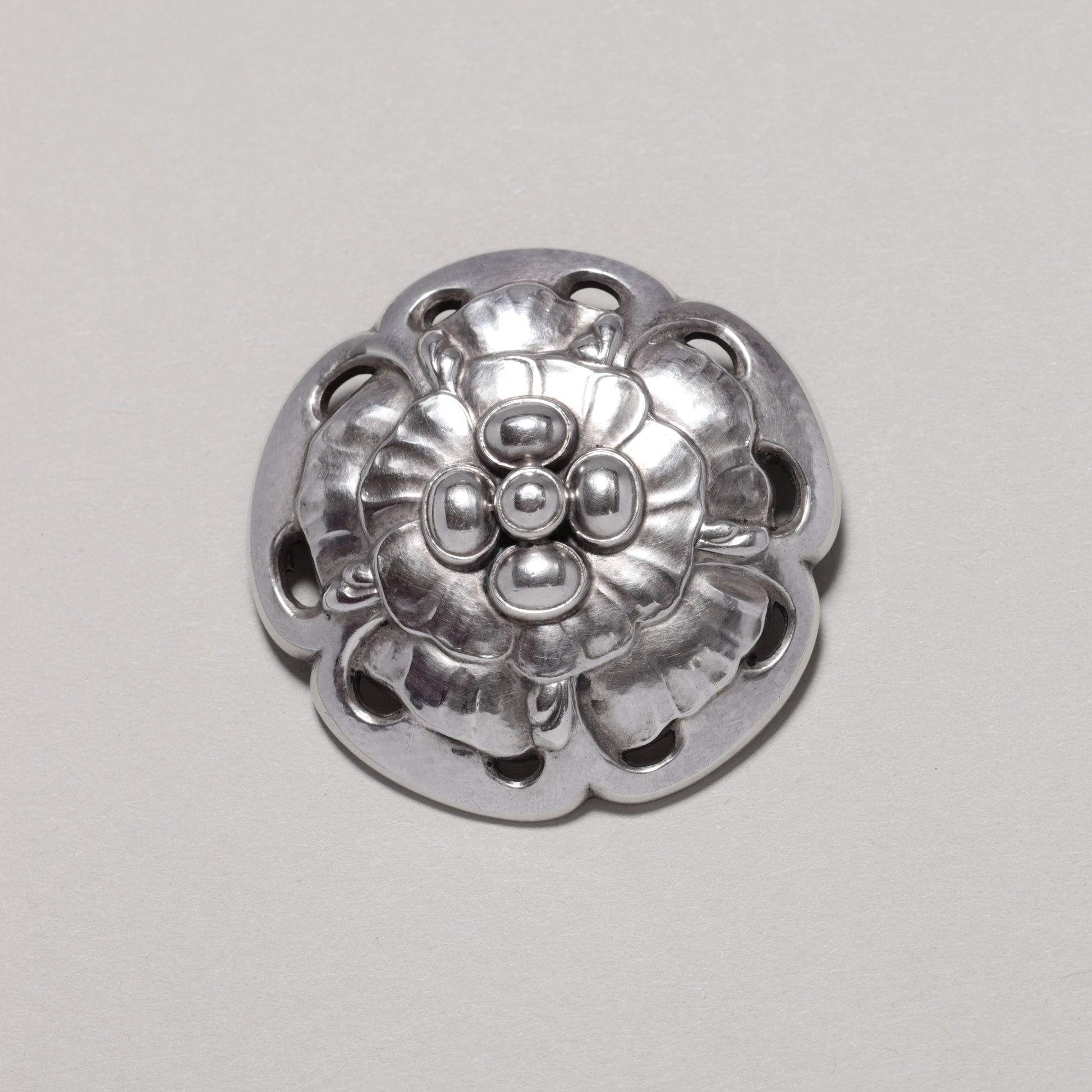 Vintage Georg Jensen Jewelry | Art Nouveau Silver Cabochon Rare Brooch 59