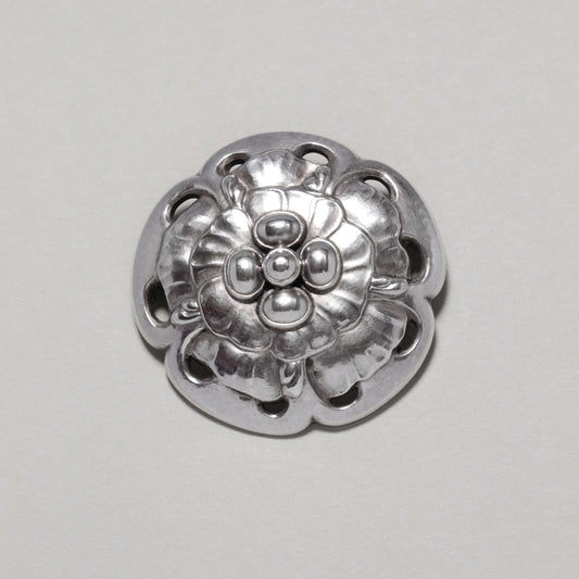 Vintage Georg Jensen Jewelry | Art Nouveau Silver Cabochon Rare Brooch 59