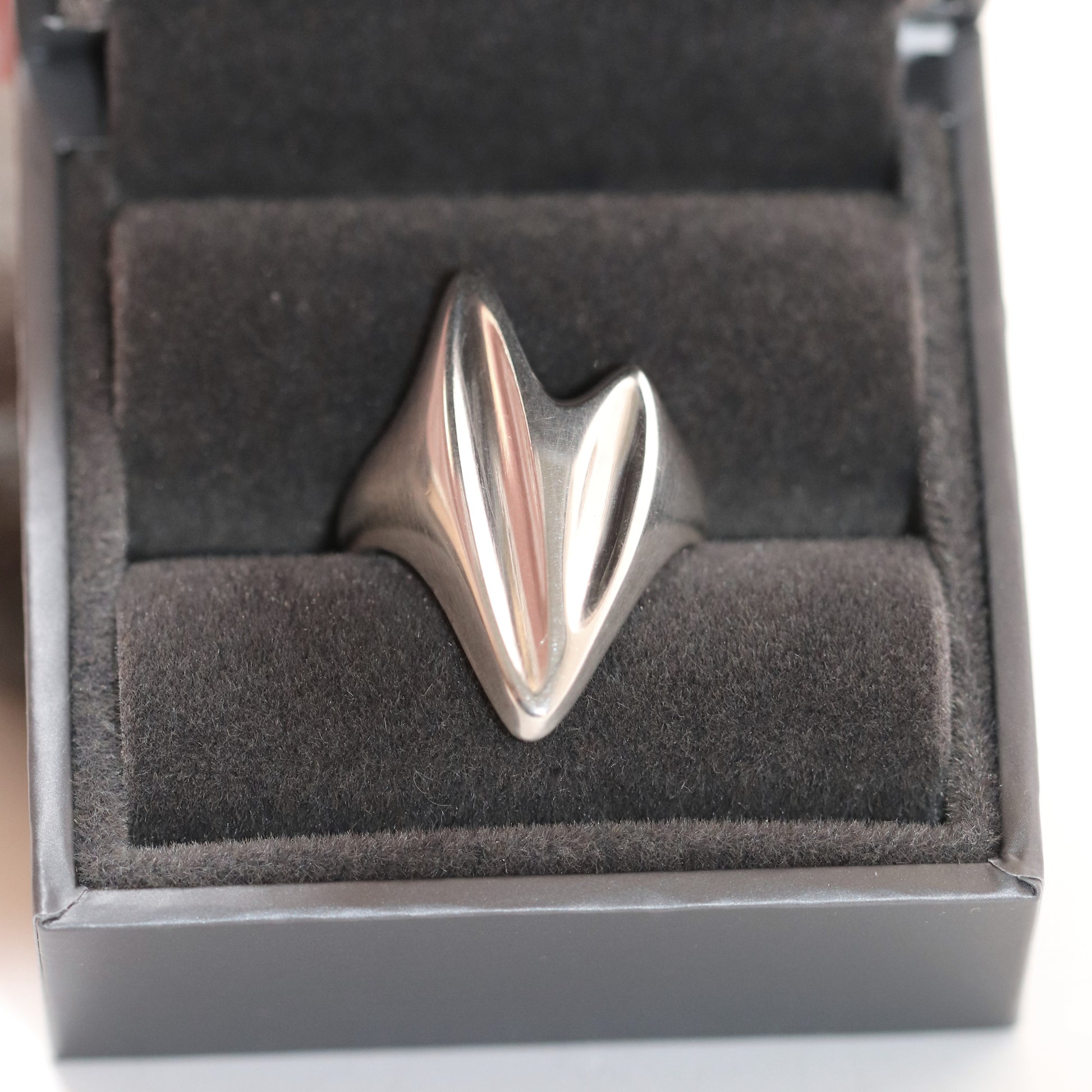 Vintage Georg Jensen Jewelry | Henning Koppel Modernist Heart Shape Ring 127