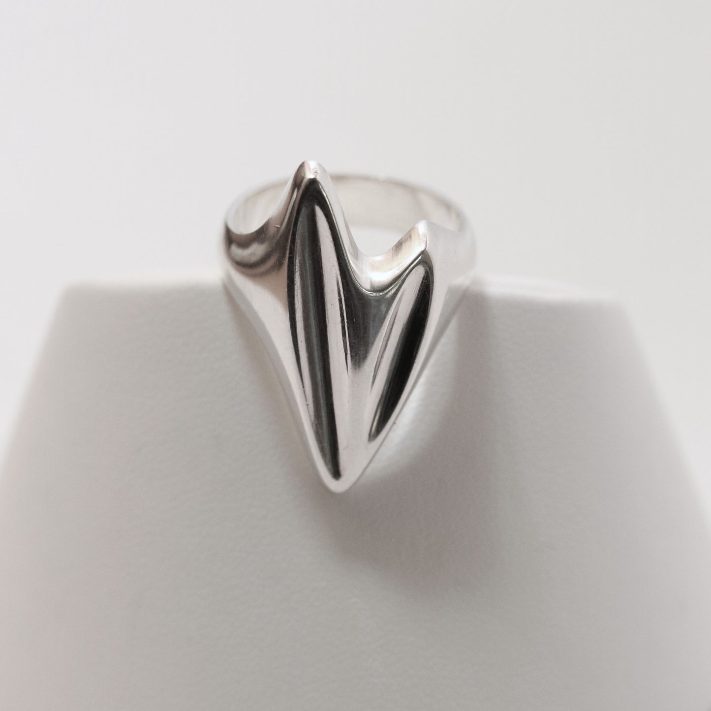 Vintage Georg Jensen Jewelry | Henning Koppel Modernist Heart Shape Ring 127