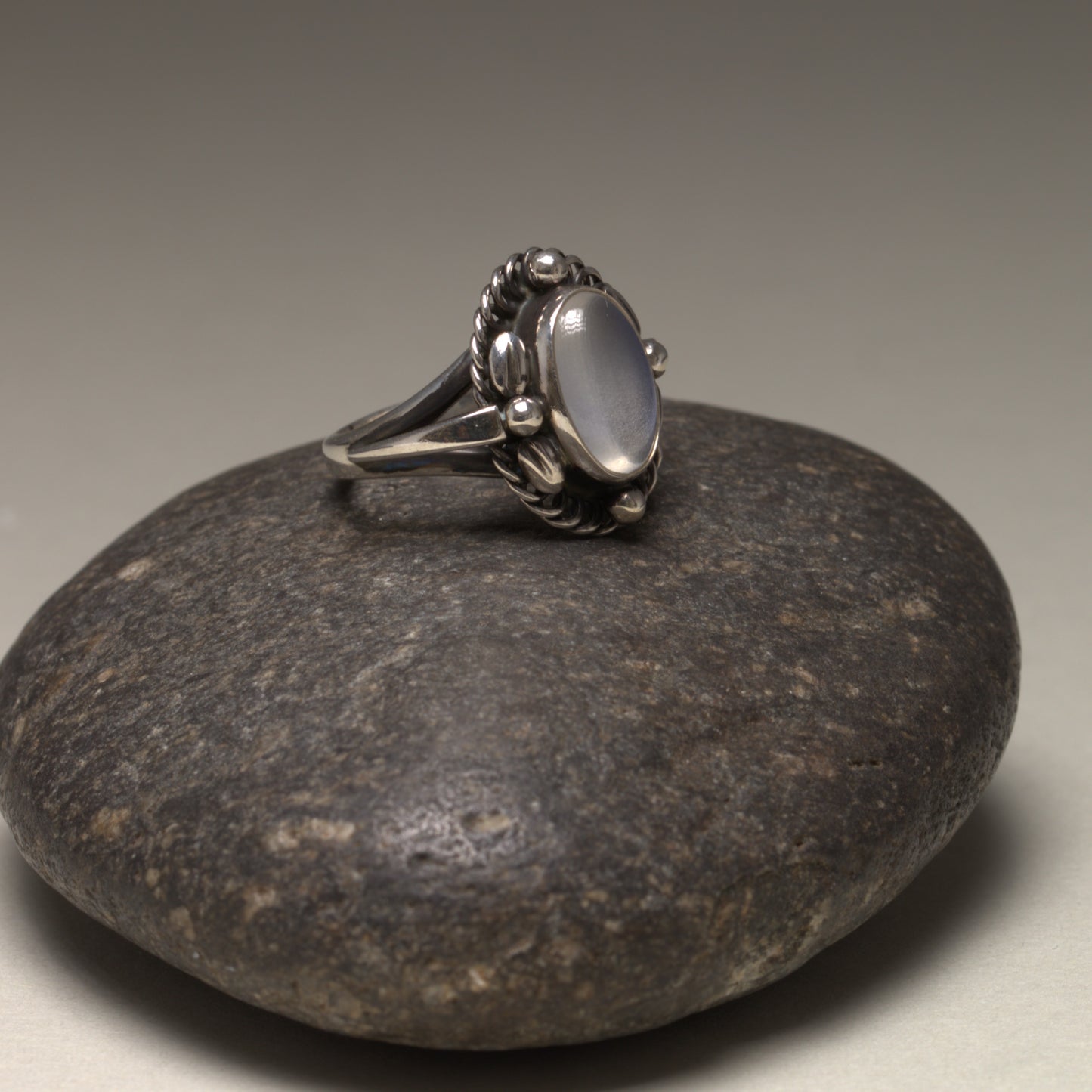 Vintage Georg Jensen Jewelry | Moonstone Moonlight Blossom Ring 1A
