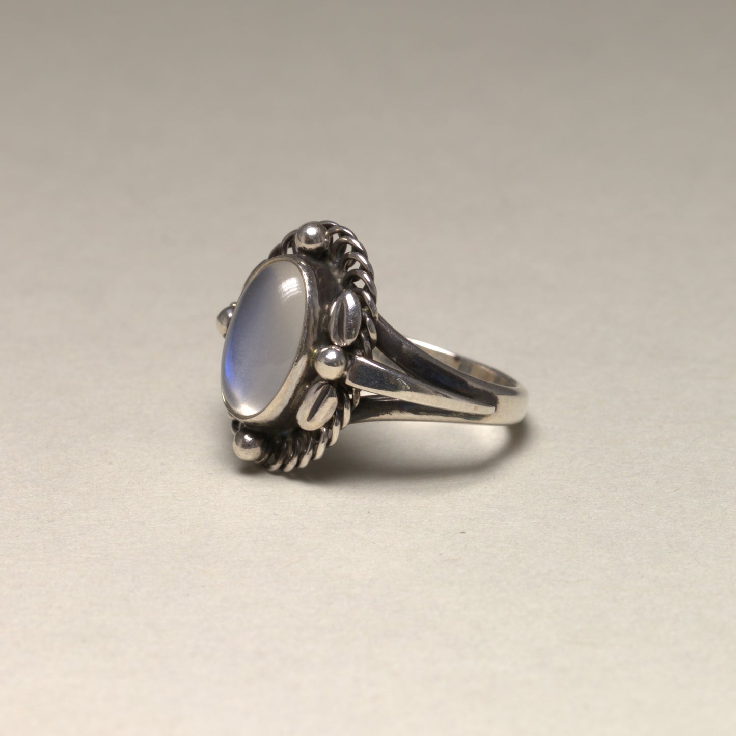 Vintage Georg Jensen Jewelry | Moonstone Moonlight Blossom Ring 1A