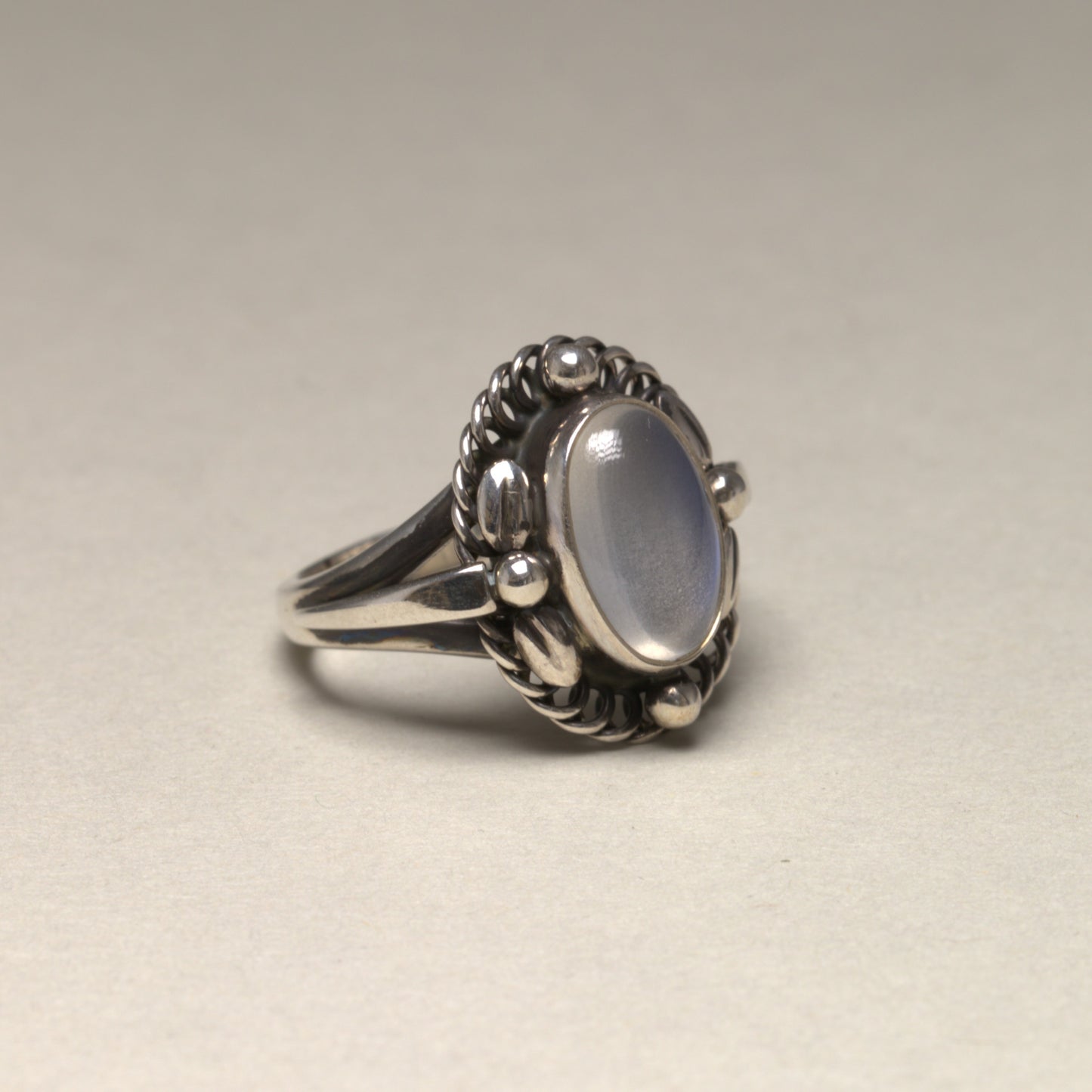 Vintage Georg Jensen Jewelry | Moonstone Moonlight Blossom Ring 1A