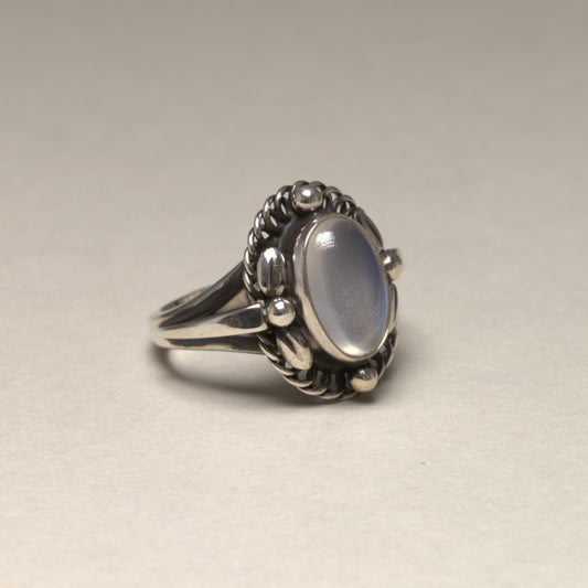 Vintage Georg Jensen Jewelry | Moonstone Moonlight Blossom Ring 1A