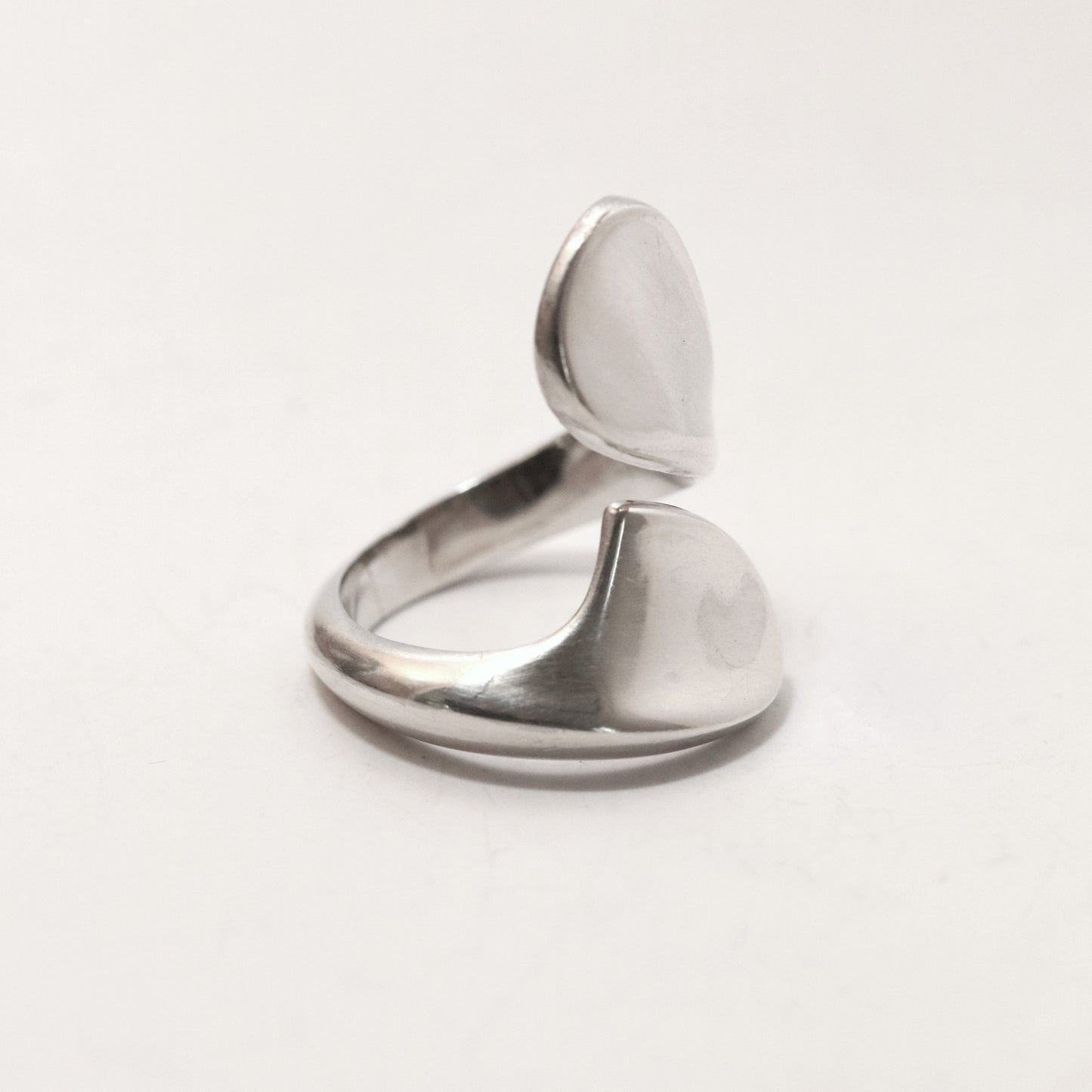 Vintage Georg Jensen Jewelry | Modernist Bypass Ring 219 Henning Koppel Design Denmark