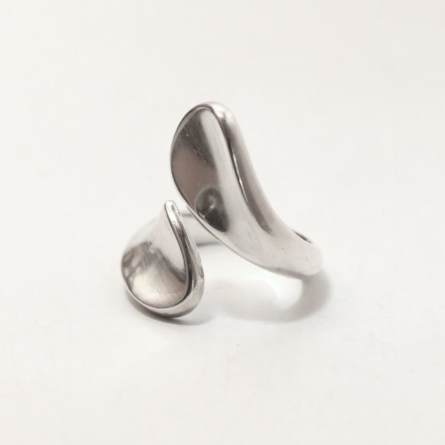 Vintage Georg Jensen Jewelry | Modernist Bypass Ring 219 Henning Koppel Design Denmark