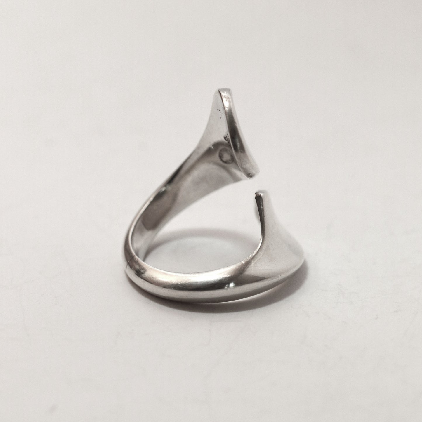 Vintage Georg Jensen Jewelry | Modernist Bypass Ring 219 Henning Koppel Design Denmark