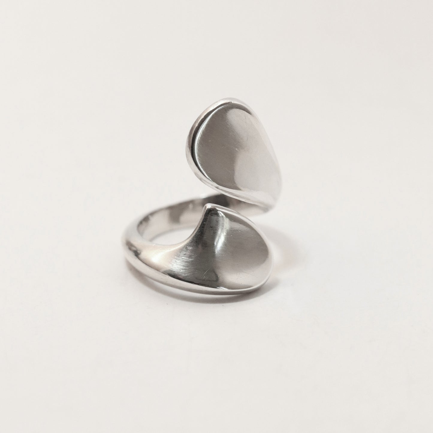 Vintage Georg Jensen Jewelry | Modernist Bypass Ring 219 Henning Koppel Design Denmark