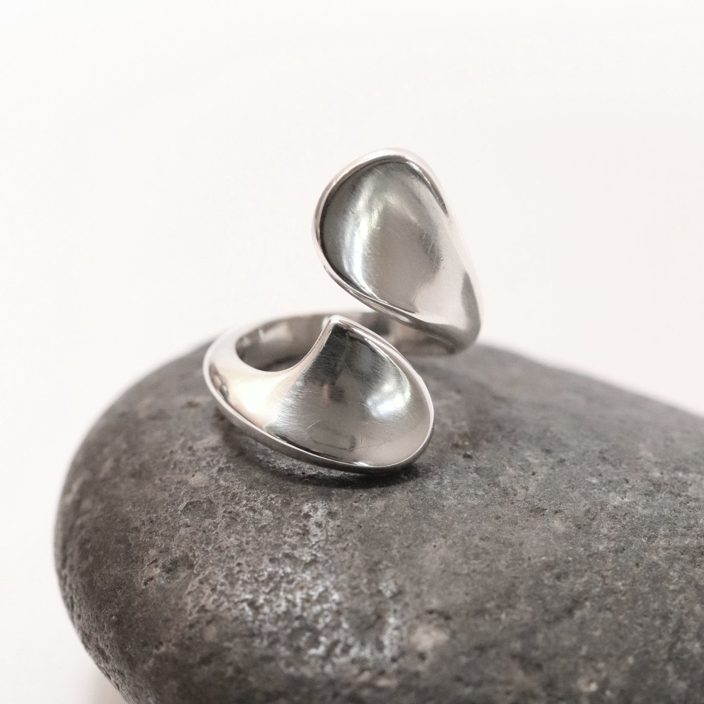 Vintage Georg Jensen Jewelry | Modernist Bypass Ring 219 Henning Koppel Design Denmark