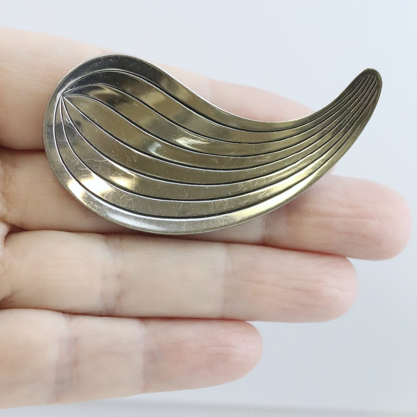 Vintage Hermann Siersbøl Jewelry | Mid-Century Modernist Abstract Brooch Denmark