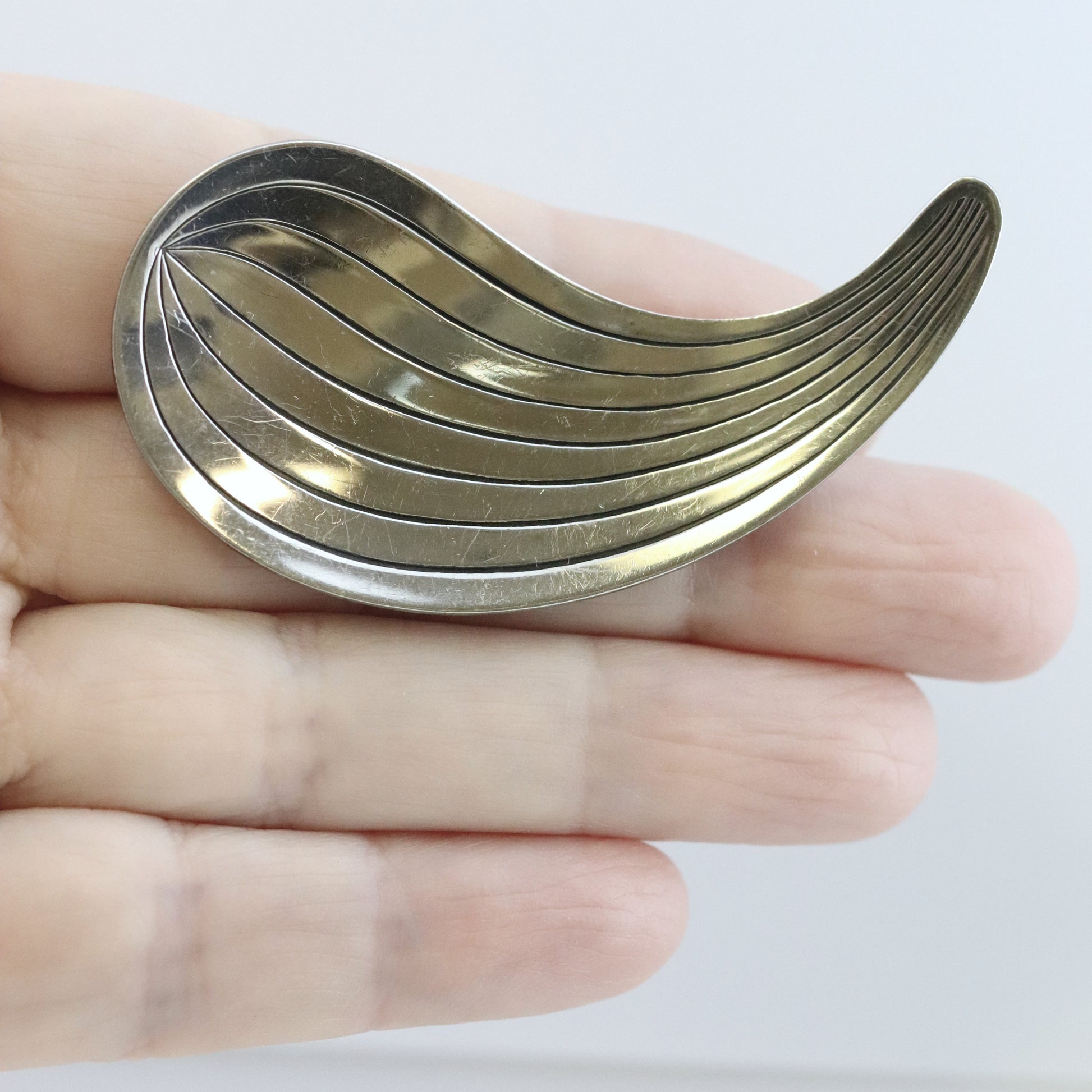 Vintage Hermann Siersbøl Jewelry | Mid-Century Modernist Abstract Brooch Denmark
