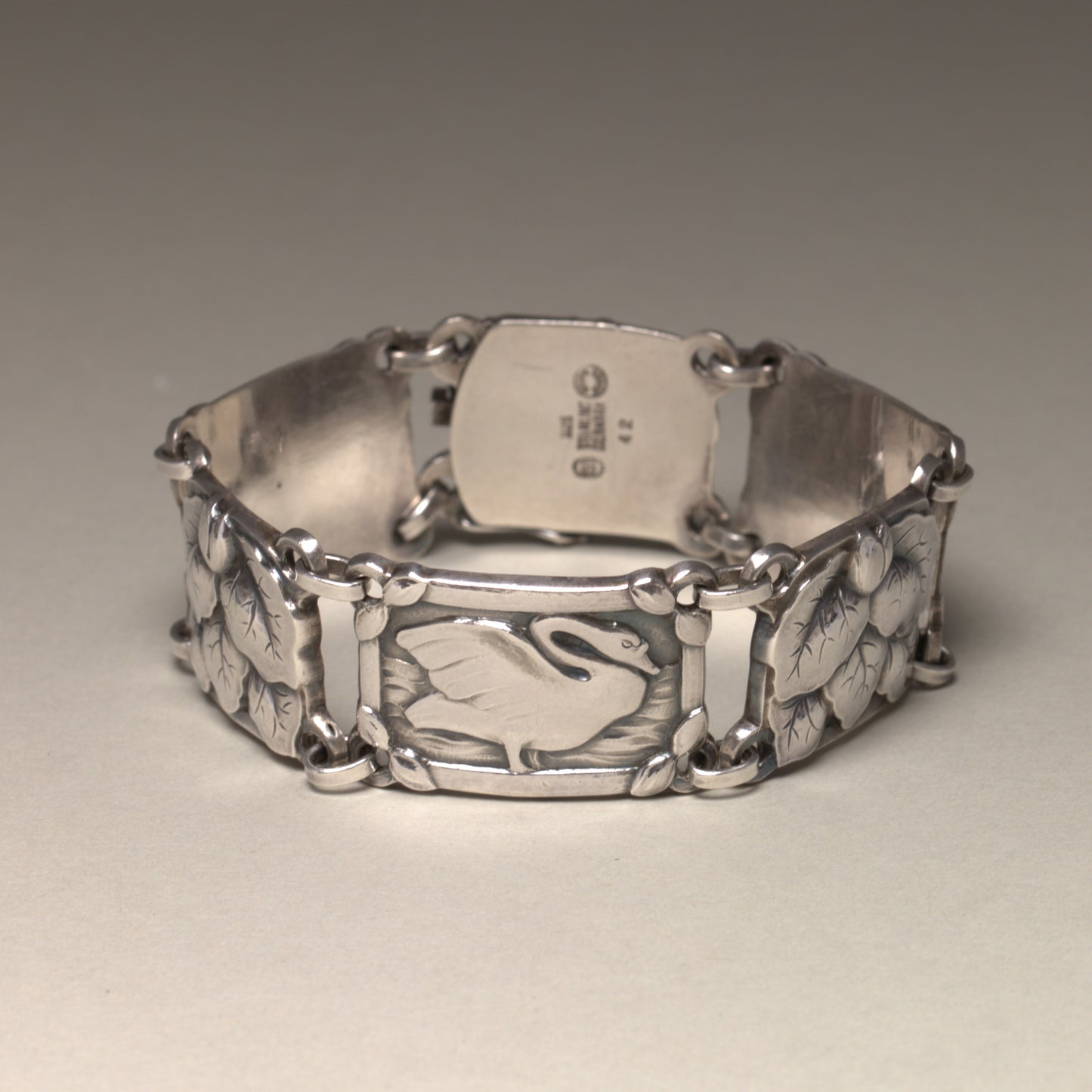 Vintage Georg Jensen Jewelry | Art Nouveau Swan Bracelet 42