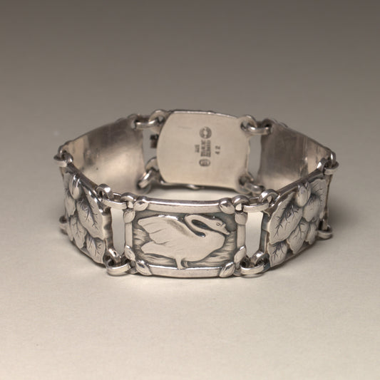 Vintage Georg Jensen Jewelry | Art Nouveau Swan Bracelet 42
