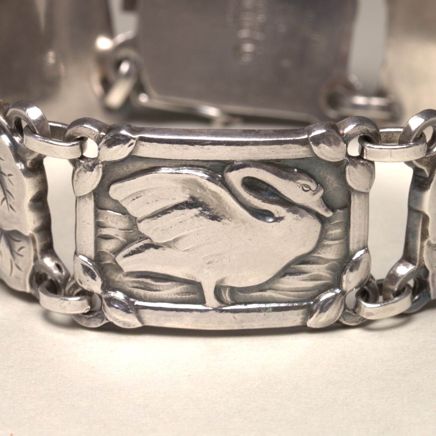 Vintage Georg Jensen Jewelry | Art Nouveau Swan Bracelet 42