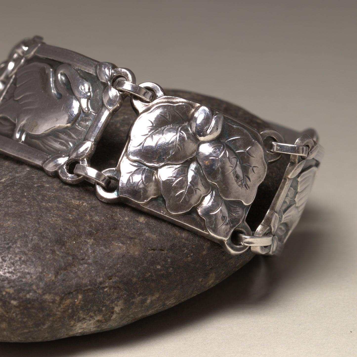 Vintage Georg Jensen Jewelry | Art Nouveau Swan Bracelet 42