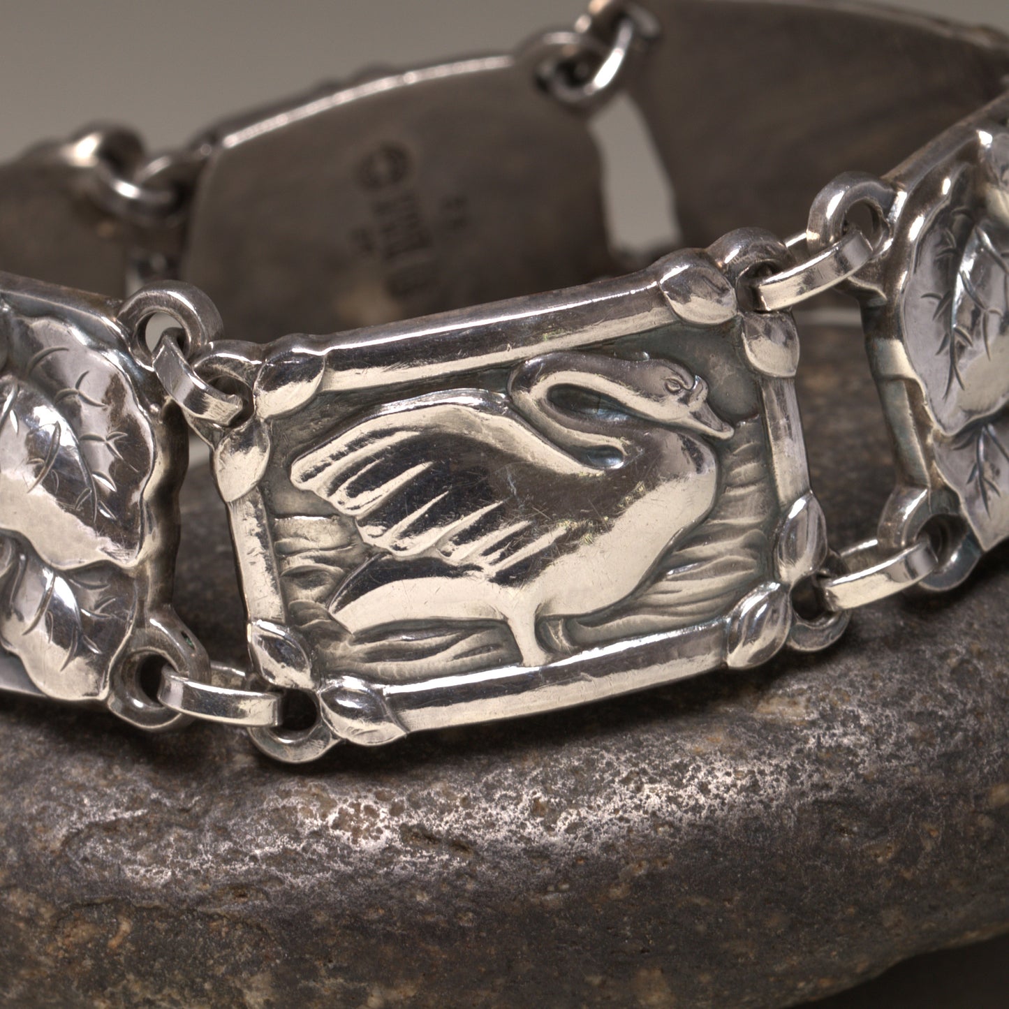Vintage Georg Jensen Jewelry | Art Nouveau Swan Bracelet 42