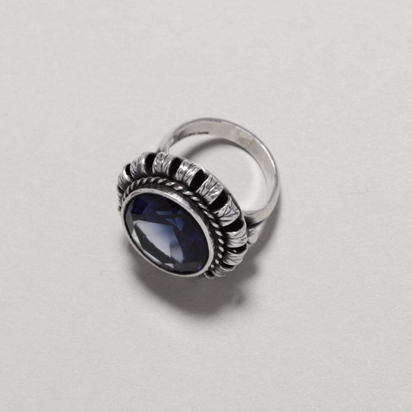 Vintage The Kalo Shop Jewelry | The Kalo Shop Round Synthetic Sapphire Ring