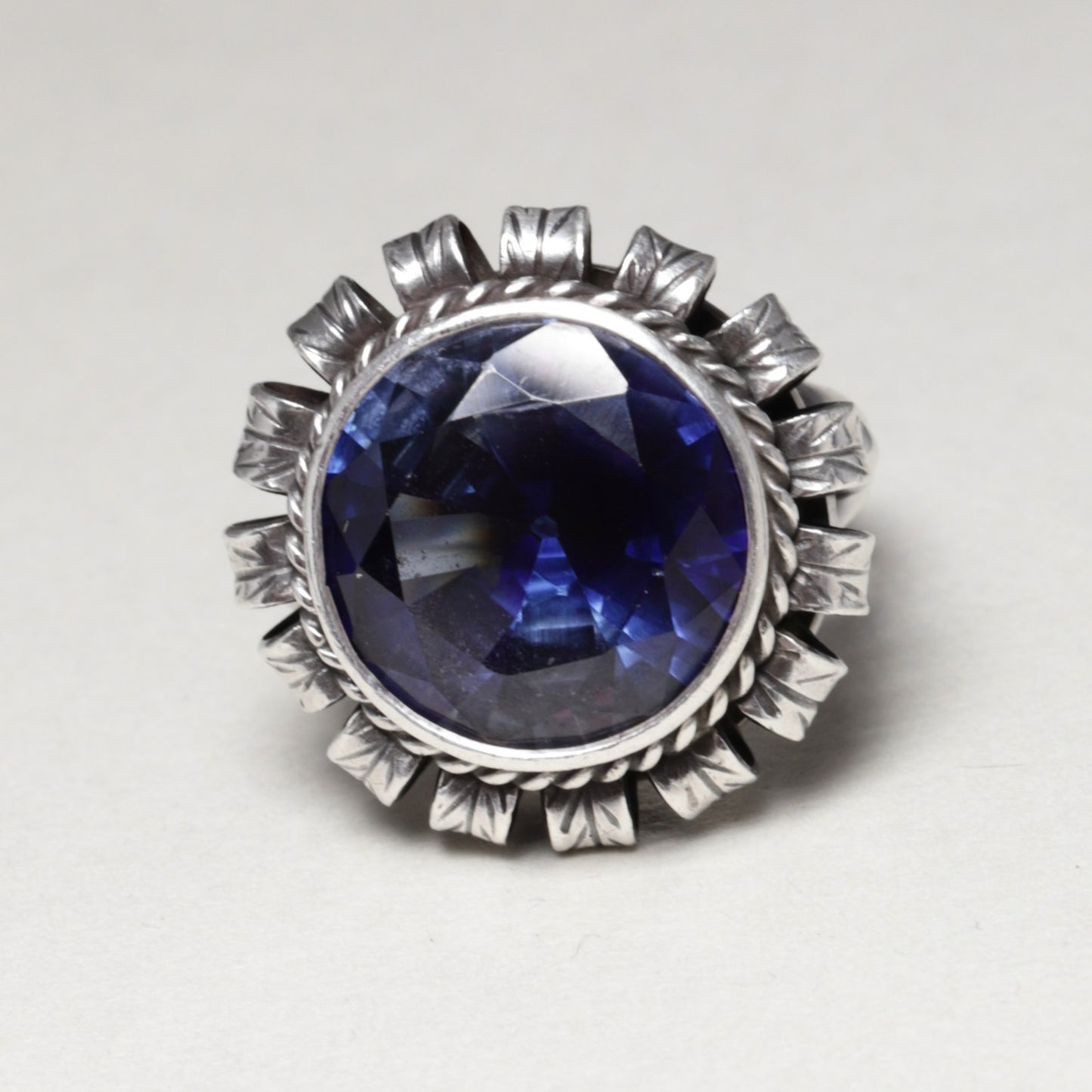 Vintage The Kalo Shop Jewelry | The Kalo Shop Round Synthetic Sapphire Ring