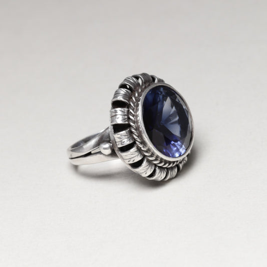 Vintage The Kalo Shop Jewelry | The Kalo Shop Round Synthetic Sapphire Ring
