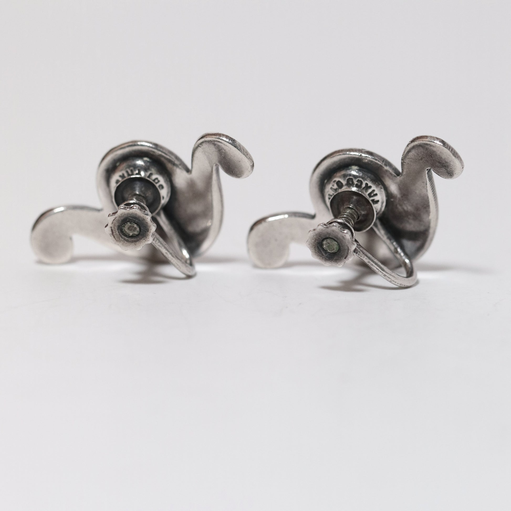 Vintage Los Castillo Taxco Mexican Jewelry | Bead and Wave Handcrafted Sterling Silver Earrings