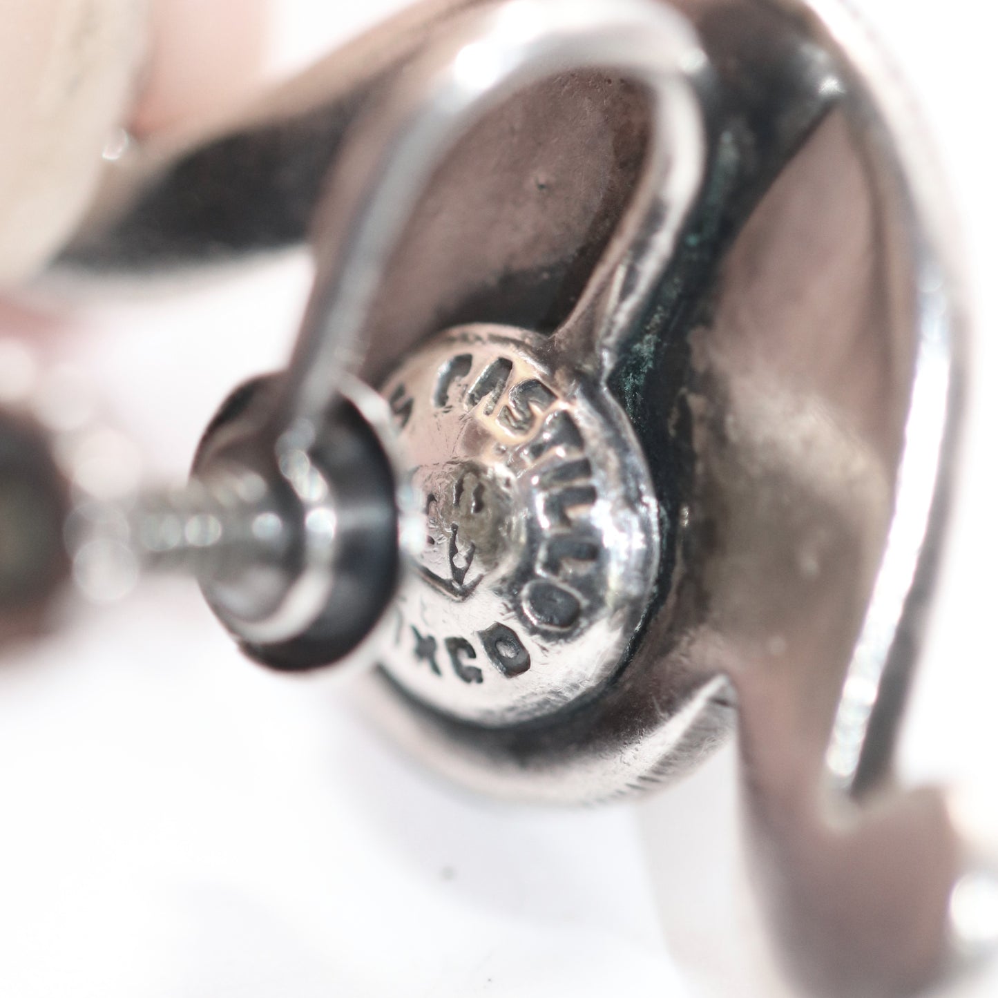 Vintage Los Castillo Taxco Mexican Jewelry | Bead and Wave Handcrafted Sterling Silver Earrings