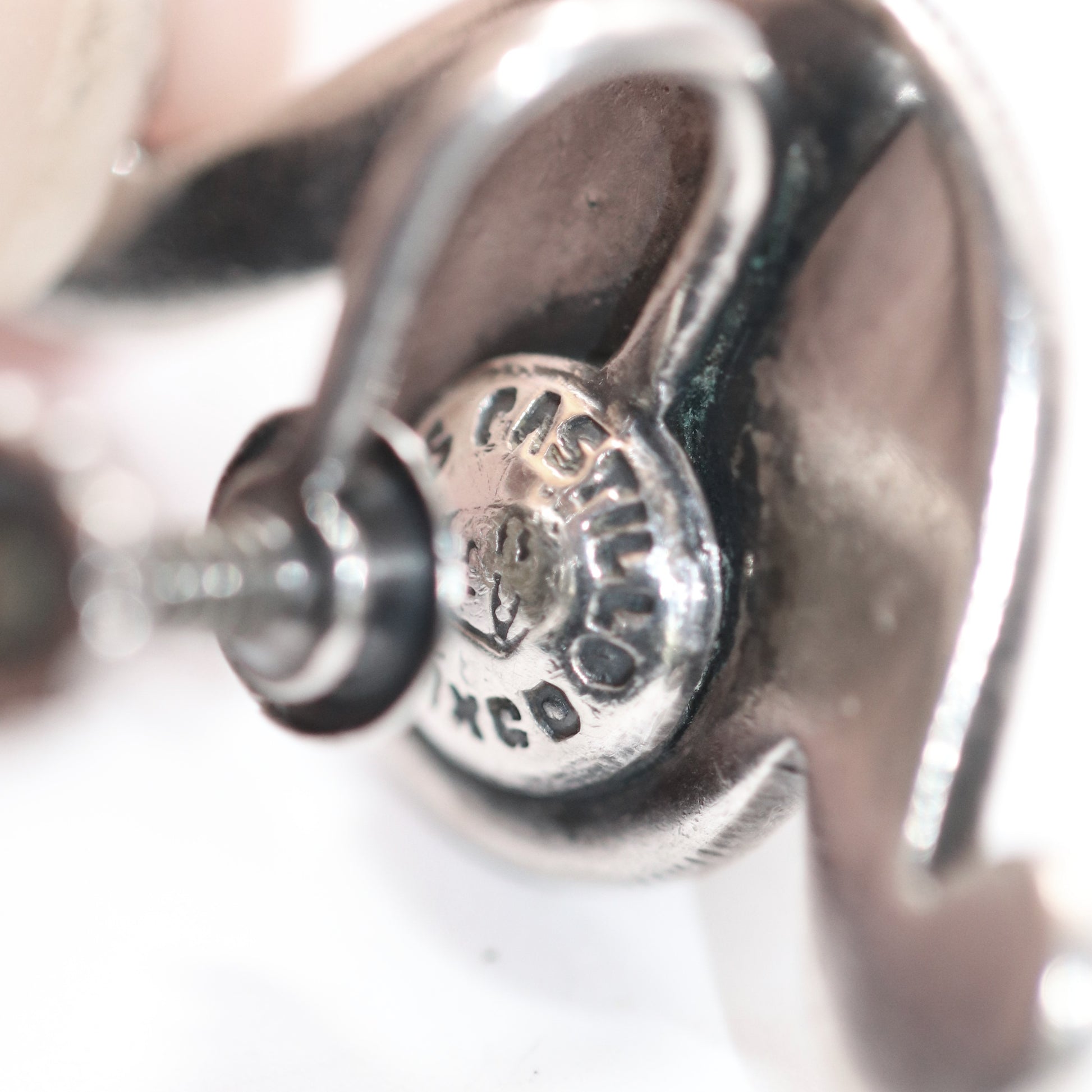 Vintage Los Castillo Taxco Mexican Jewelry | Bead and Wave Handcrafted Sterling Silver Earrings