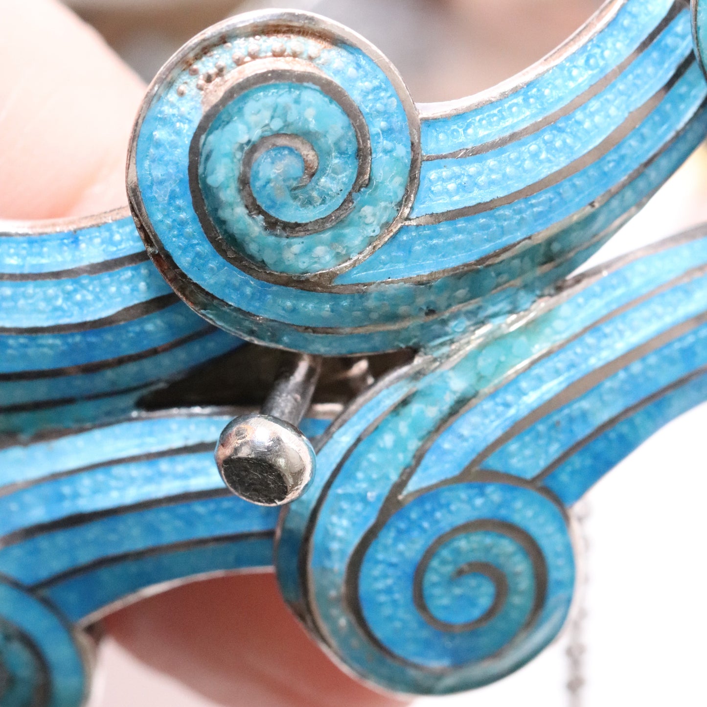 Vintage Margot de Taxco Mexican Jewelry | Rare Blue Enamel Koi Fish Brooch