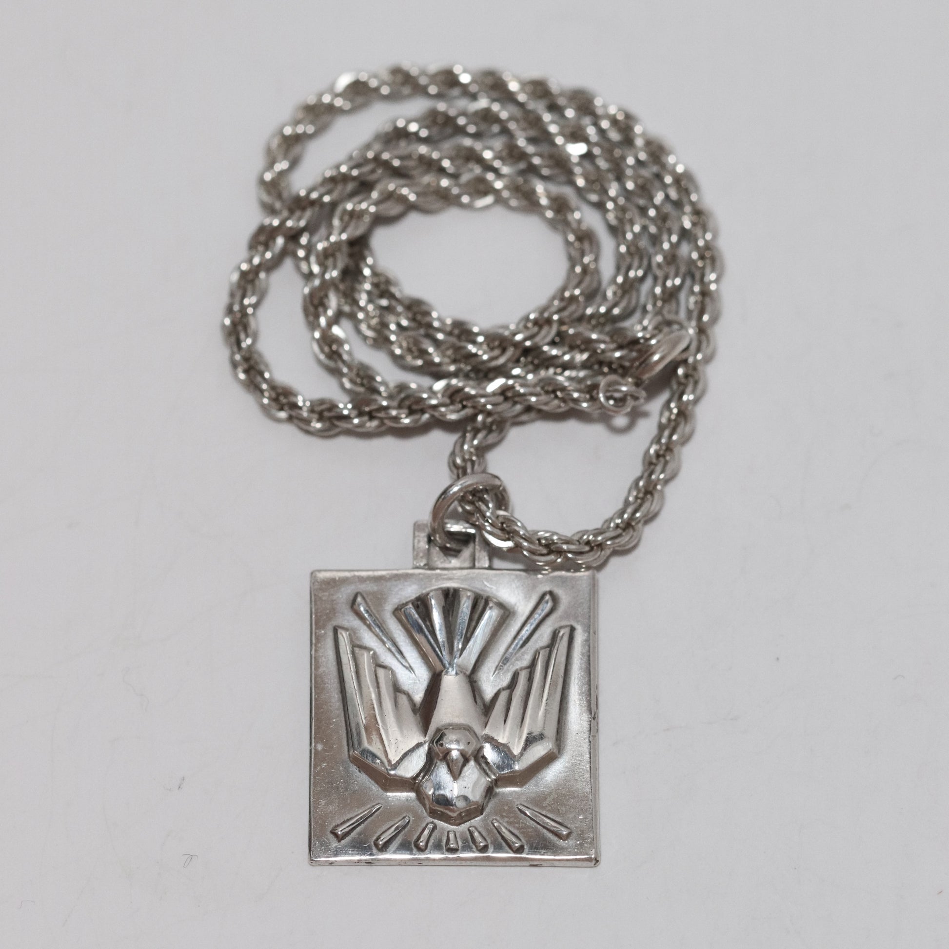 Vintage Silver Jewelry | Creed Holy Spirit Dove Charm Necklace