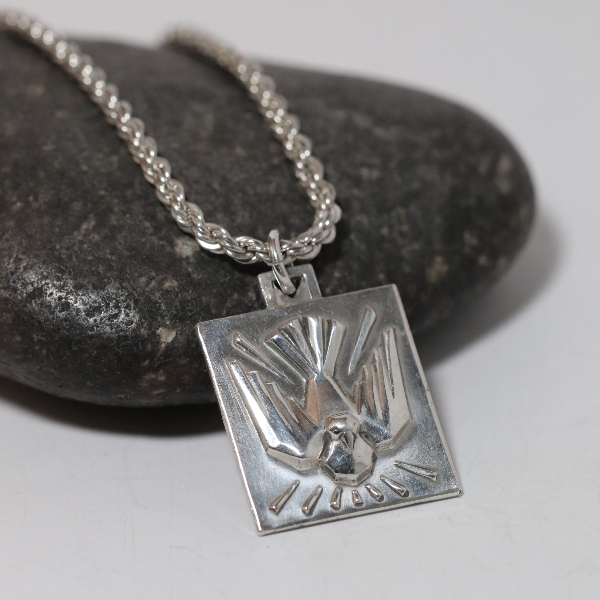 Vintage Silver Jewelry | Creed Holy Spirit Dove Charm Necklace