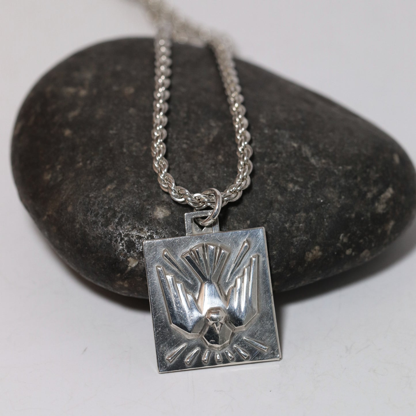 Vintage Silver Jewelry | Creed Holy Spirit Dove Charm Necklace