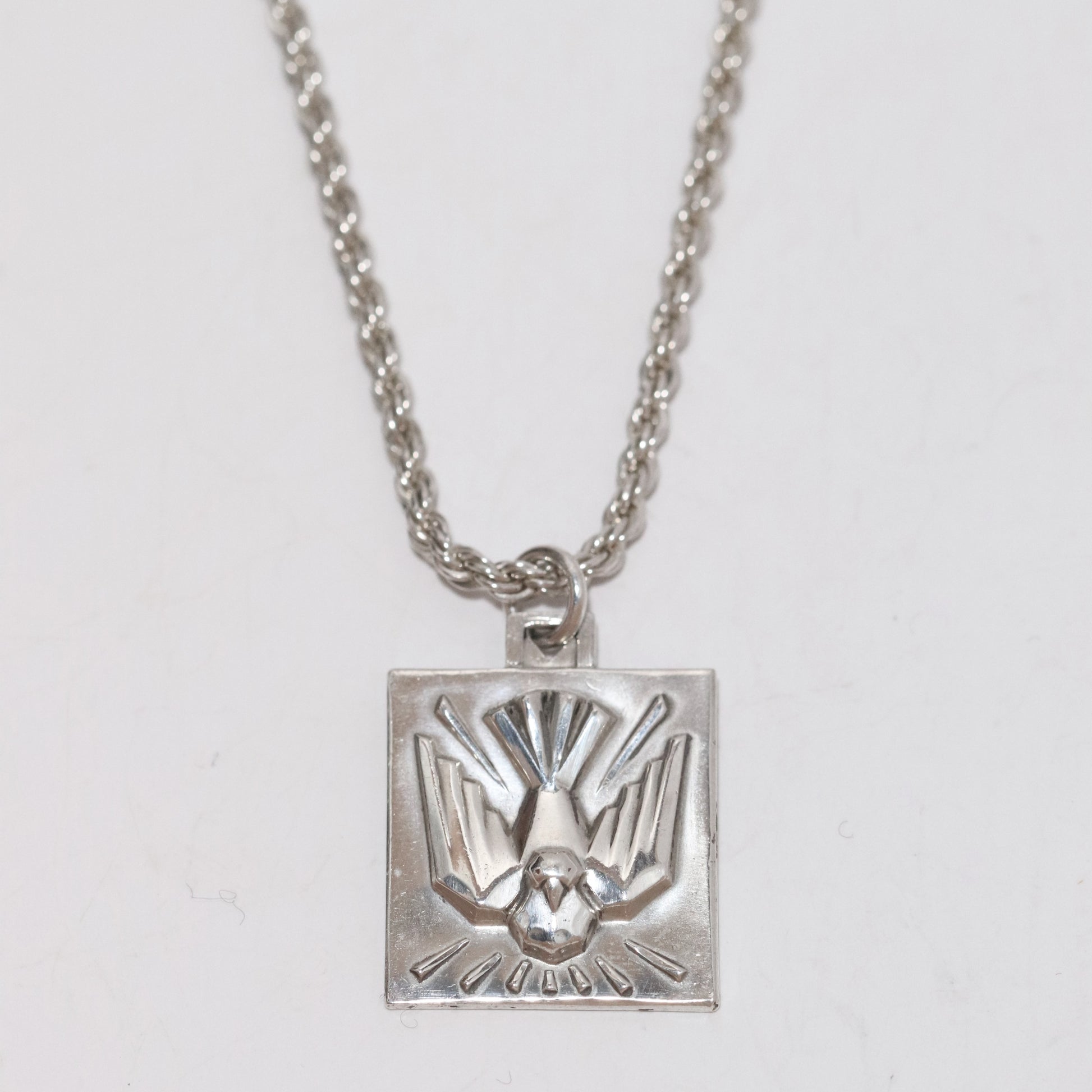 Vintage Silver Jewelry | Creed Holy Spirit Dove Charm Necklace