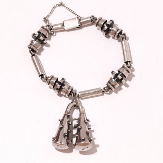 Vintage Salvador Teran Taxco Jewelry | Modernist Architectural Design Bracelet