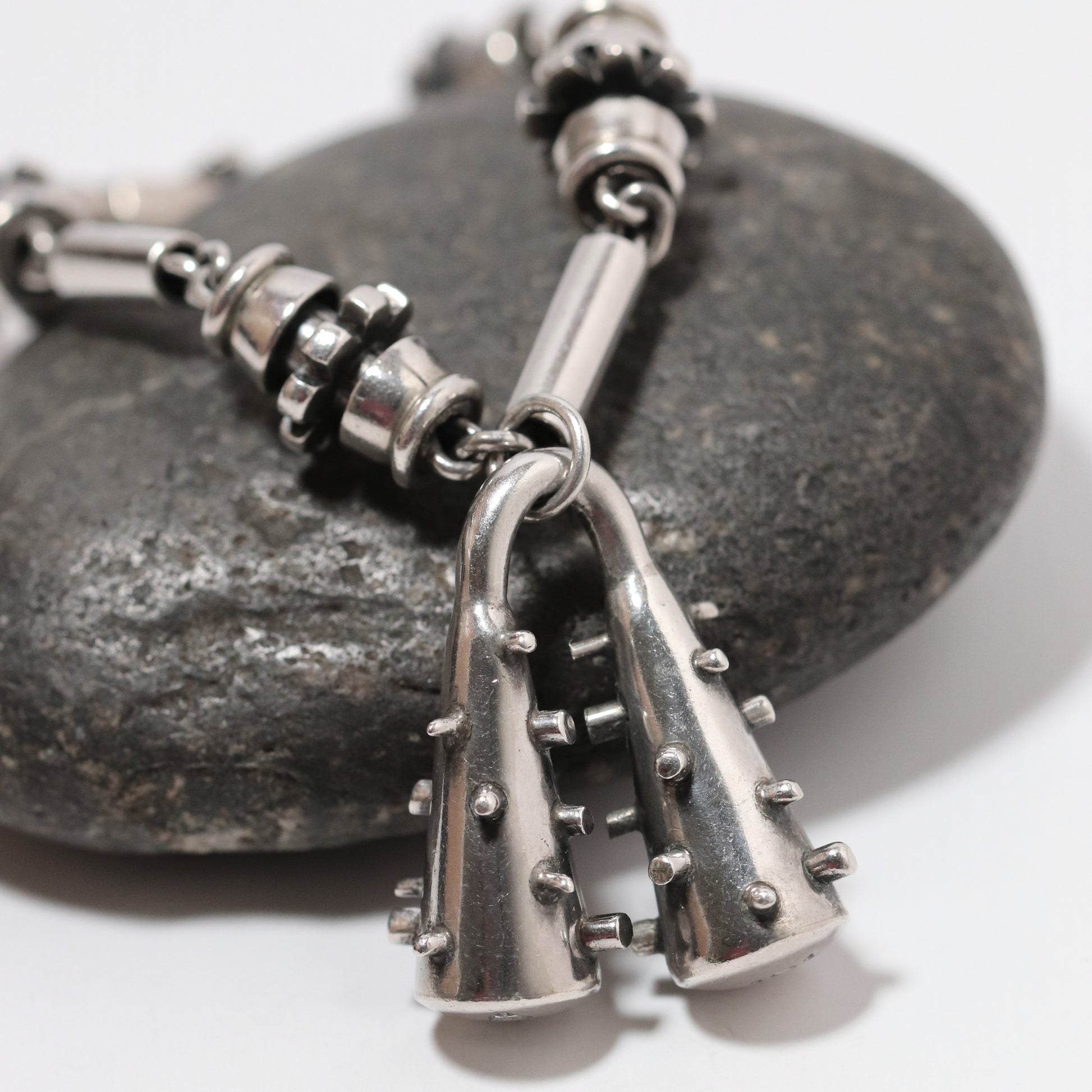 Vintage Salvador Teran Taxco Jewelry | Modernist Architectural Design Bracelet