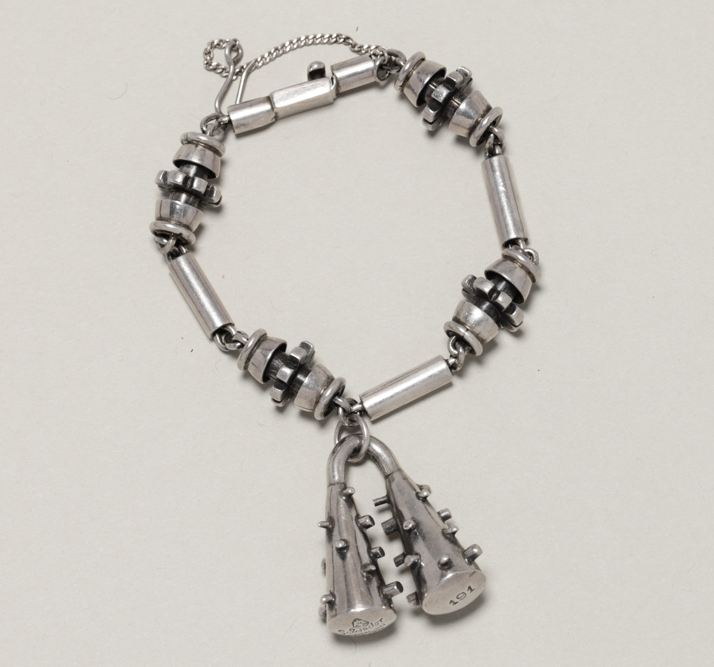Vintage Salvador Teran Taxco Jewelry | Modernist Architectural Design Bracelet