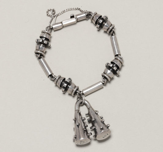 Vintage Salvador Teran Taxco Jewelry | Modernist Architectural Design Bracelet