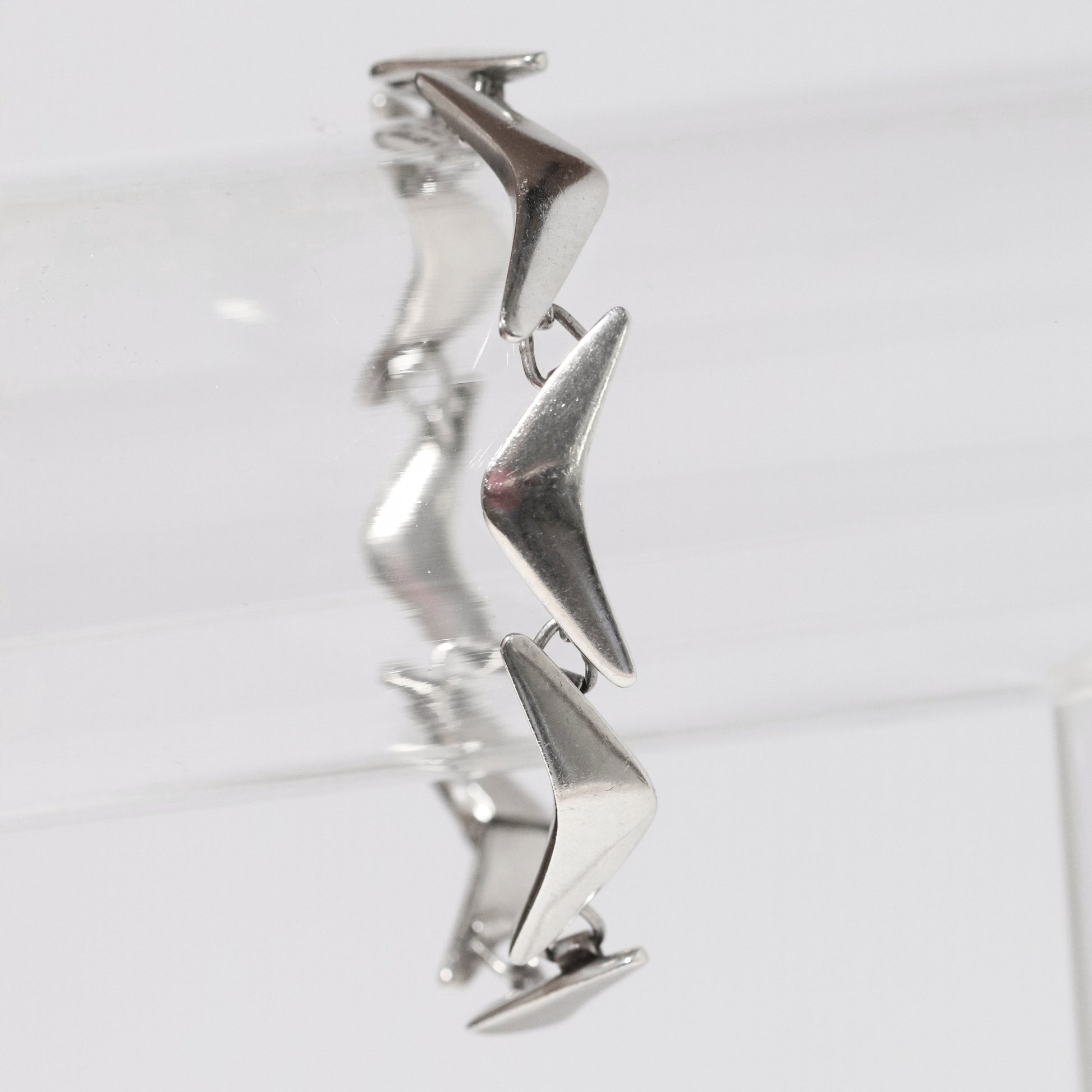 Vintage Sigi Pineda Taxco Jewelry | Boomerang Sterling Silver Bracelet