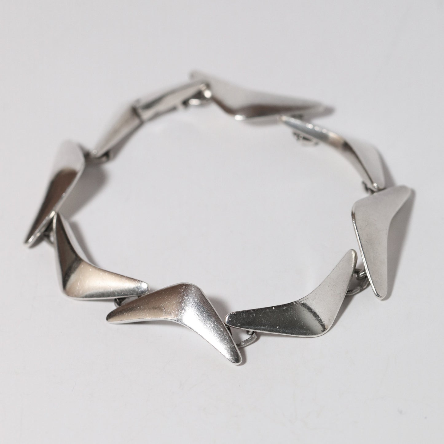 Vintage Sigi Pineda Taxco Jewelry | Boomerang Sterling Silver Bracelet