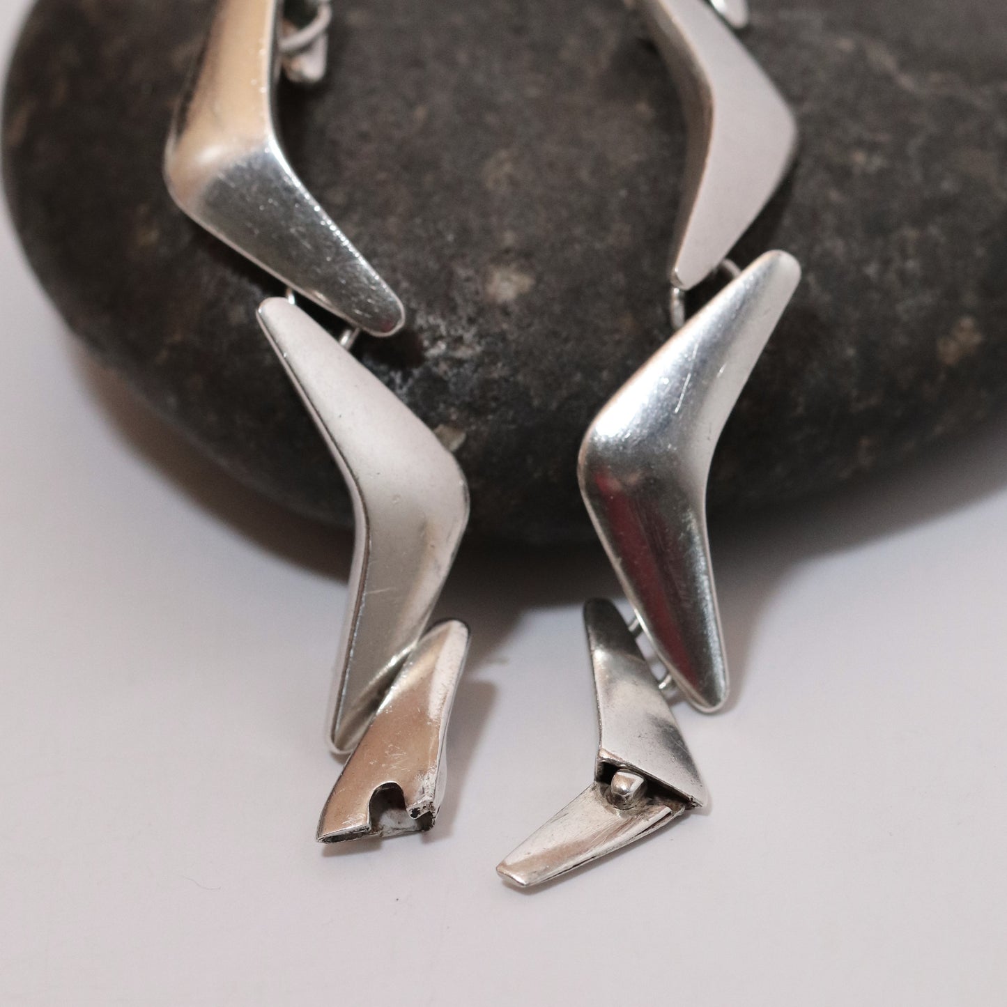 Vintage Sigi Pineda Taxco Jewelry | Boomerang Sterling Silver Bracelet