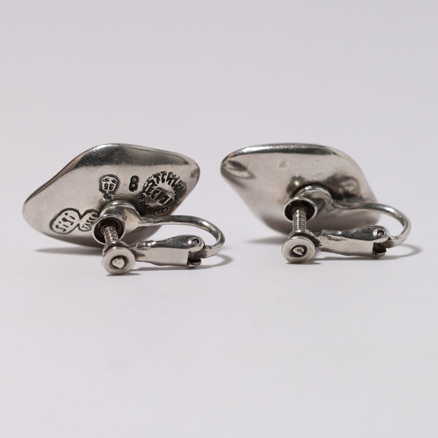 Vintage Sigi Pineda Taxco Jewelry | Oval Modernist Suspended Sphere Earrings