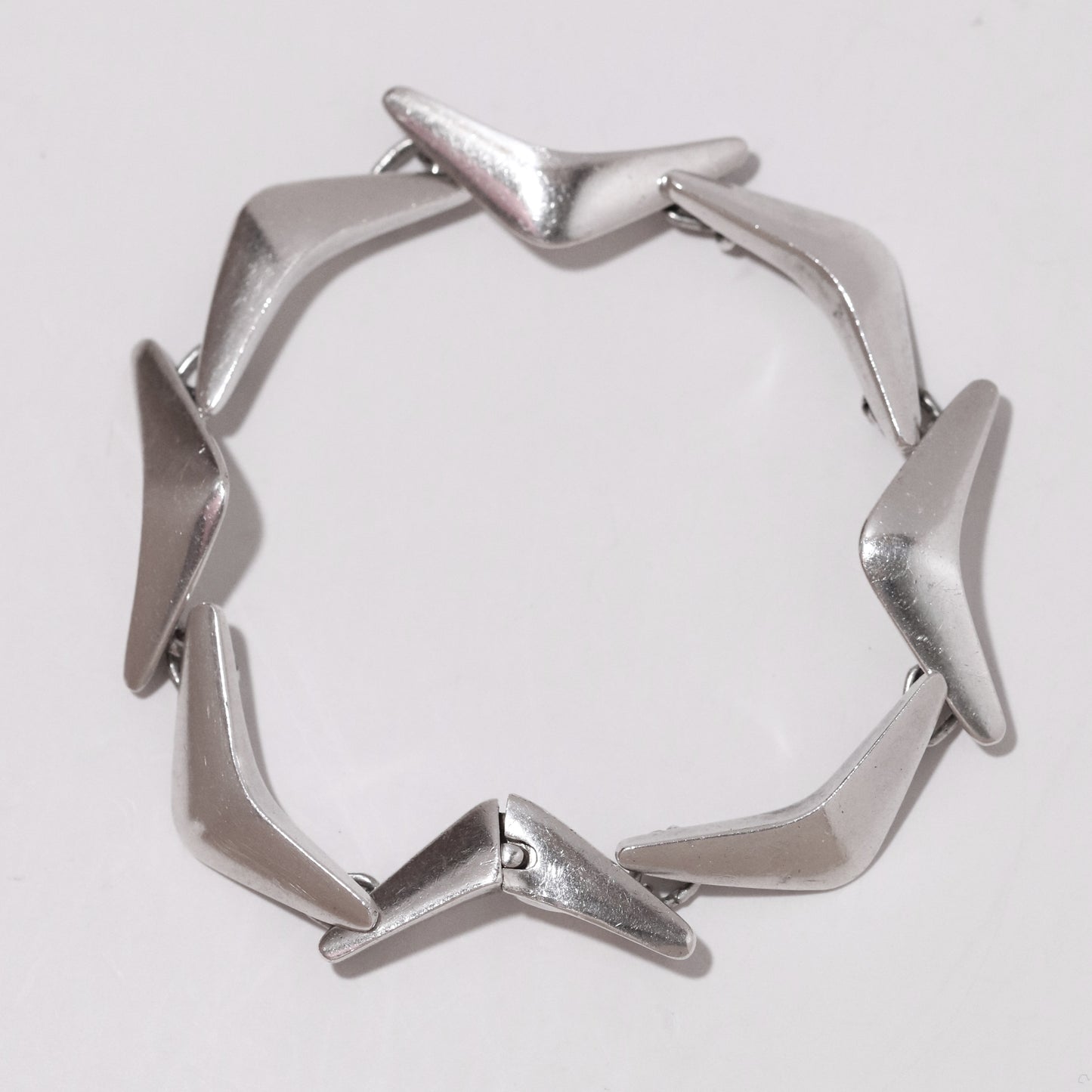 Vintage Sigi Pineda Taxco Jewelry | Boomerang Sterling Silver Bracelet