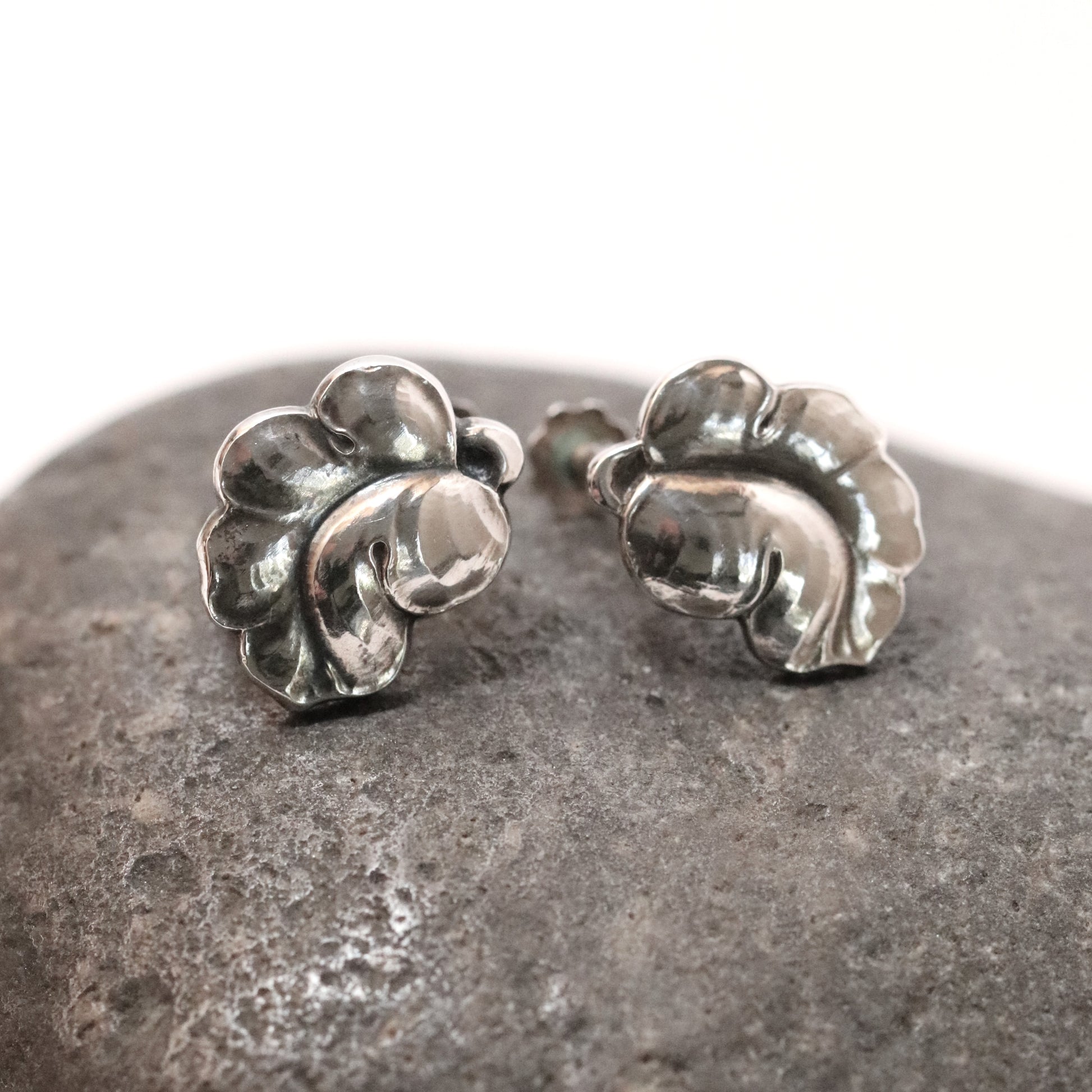Vintage Georg Jensen Jewelry | Grape Leaf Earrings 50B Denmark
